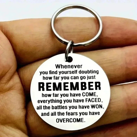 Remember all the fears you have overcome inspiration Keychain - Picture 1 of 1